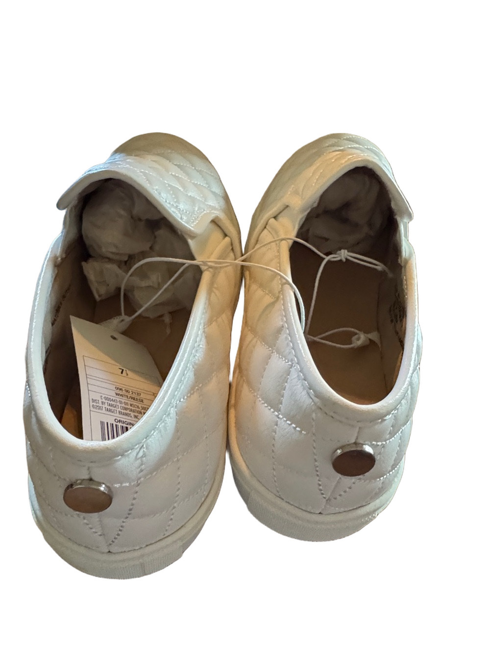 Mossimo Supply Co. Reese Quilted Slip-On Sneakers in White Size 7.5 - Picture 2 of 5